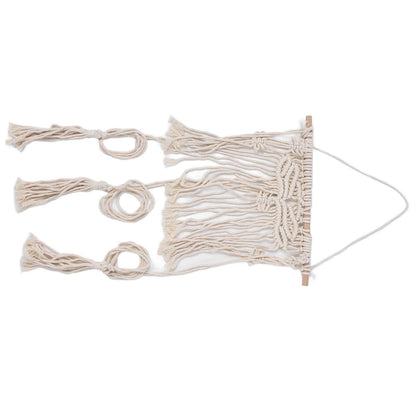 Boho Hat Wall Hanging Rack Cotton Rope Woven Bohemian Caps Holder for Home Office StudioType B V1294-YM0523-3115210224912