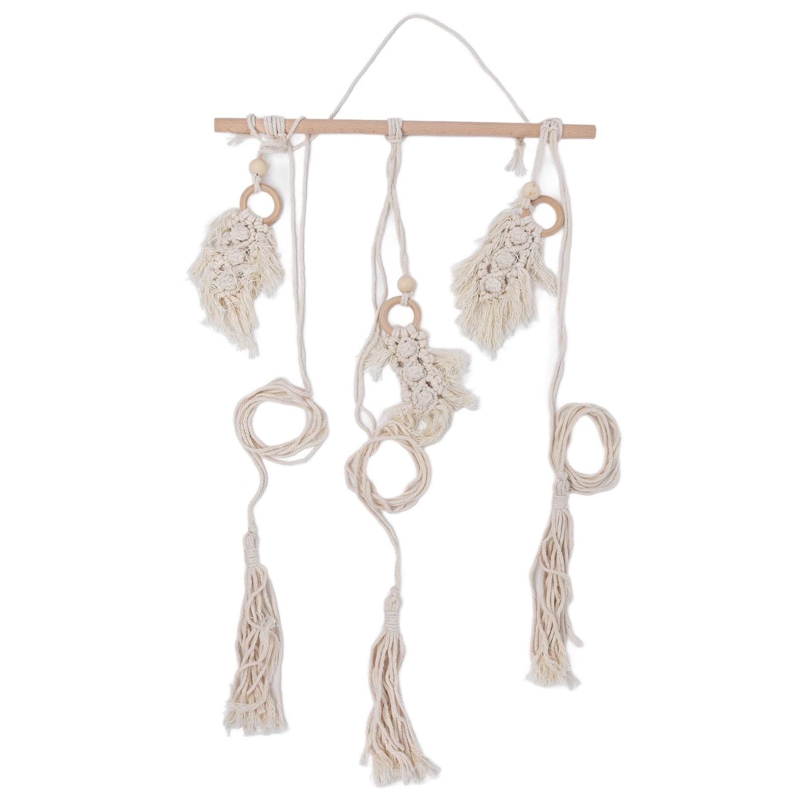 Boho Hat Wall Hanging Rack Cotton Rope Woven Bohemian Caps Holder for Home Office StudioType D V1294-YM0523-3115210224914