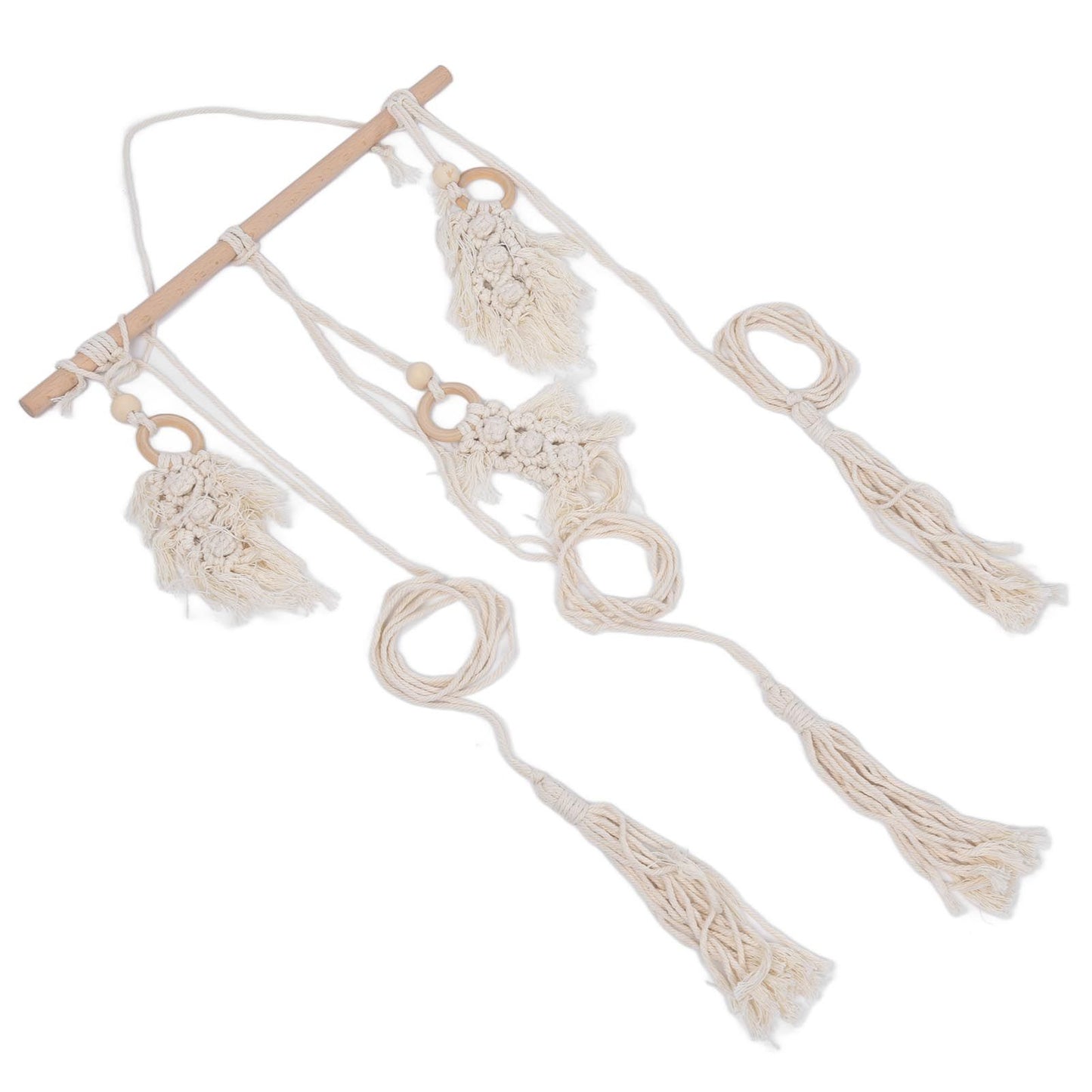 Boho Hat Wall Hanging Rack Cotton Rope Woven Bohemian Caps Holder for Home Office StudioType D V1294-YM0523-3115210224914