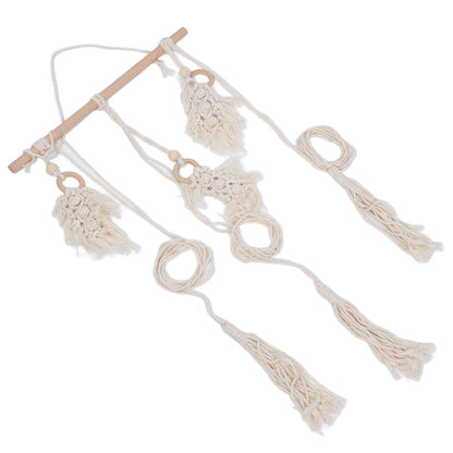 Boho Hat Wall Hanging Rack Cotton Rope Woven Bohemian Caps Holder for Home Office StudioType D V1294-YM0523-3115210224914