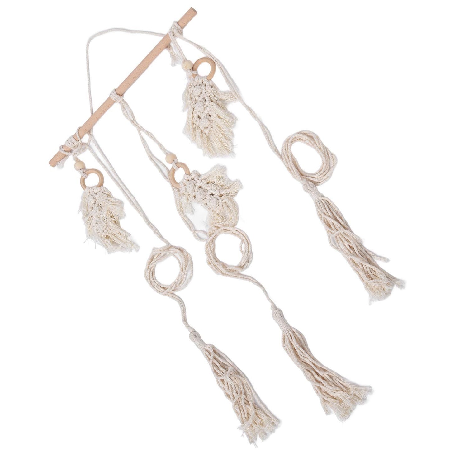 Boho Hat Wall Hanging Rack Cotton Rope Woven Bohemian Caps Holder for Home Office StudioType D V1294-YM0523-3115210224914