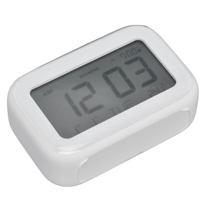 Mini Digital Alarm Clock with LCD Screen Snooze Function 12H 24H Formats for Bedroom Travel Office White V1294-YM0523-3115210226511