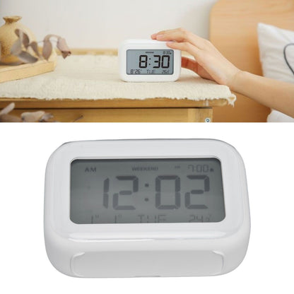 Mini Digital Alarm Clock with LCD Screen Snooze Function 12H 24H Formats for Bedroom Travel Office White V1294-YM0523-3115210226511