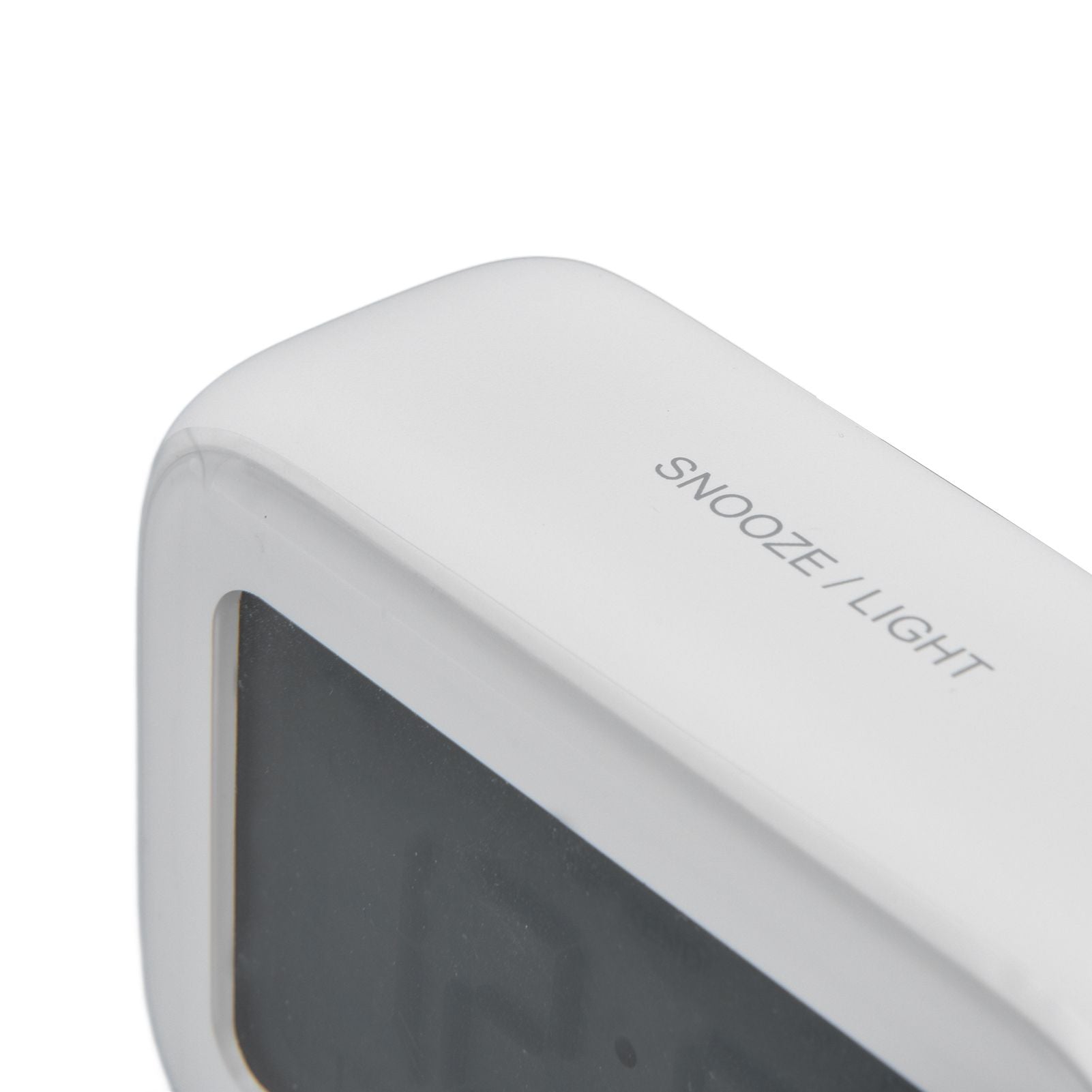 Mini Digital Alarm Clock with LCD Screen Snooze Function 12H 24H Formats for Bedroom Travel Office White V1294-YM0523-3115210226511