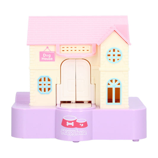 Doghouse Money Saving Box Automatic Coin Swallowing with Light Music Effects Toy Gift for KidsPurple Fortune V1294-YM0523-3115210227011