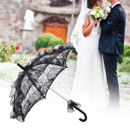 Elegant Lace Bride Umbrella Wedding Party Photography Decor Prop Lace Parasol Decoration V1294-YM0523-3115210228511