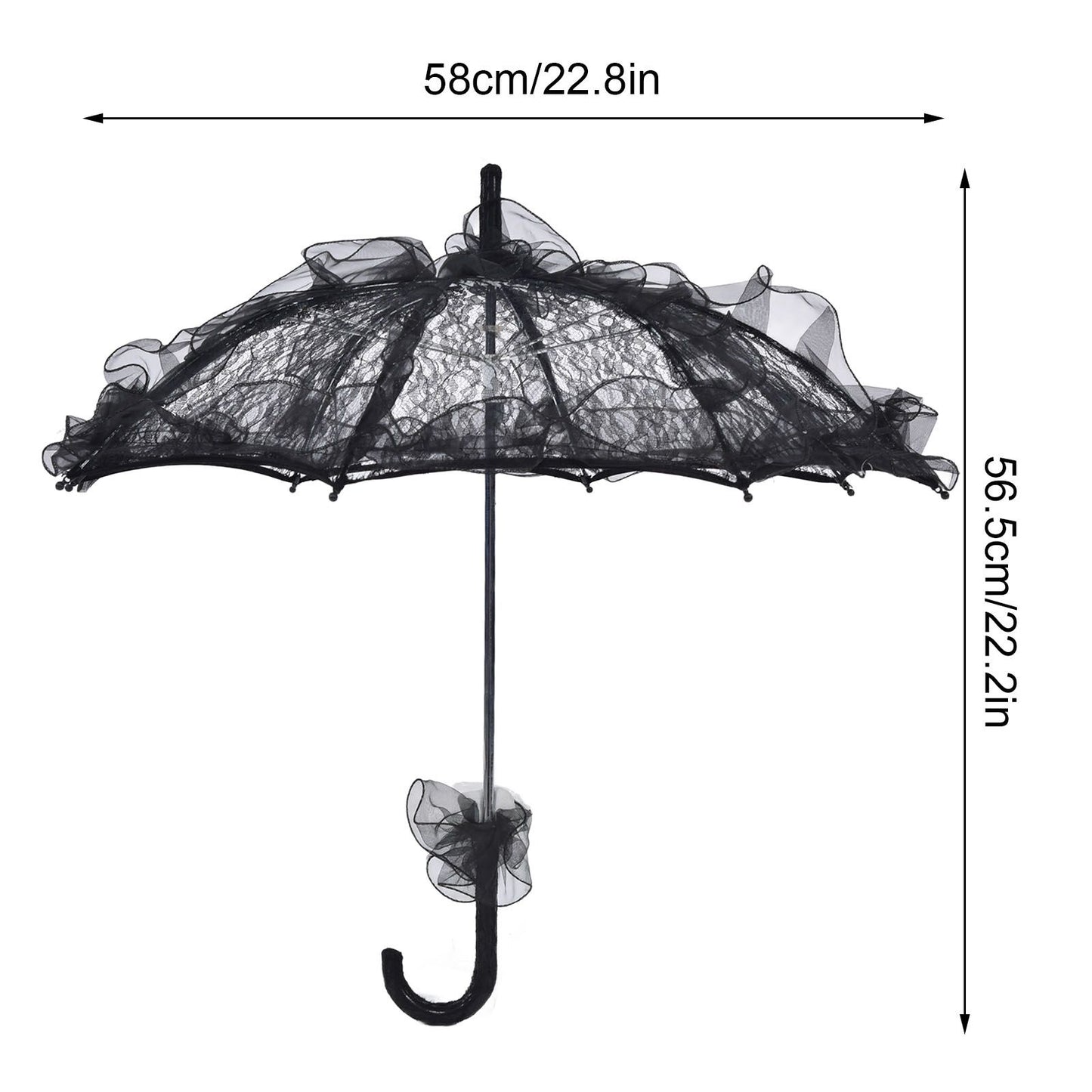 Elegant Lace Bride Umbrella Wedding Party Photography Decor Prop Lace Parasol Decoration V1294-YM0523-3115210228511