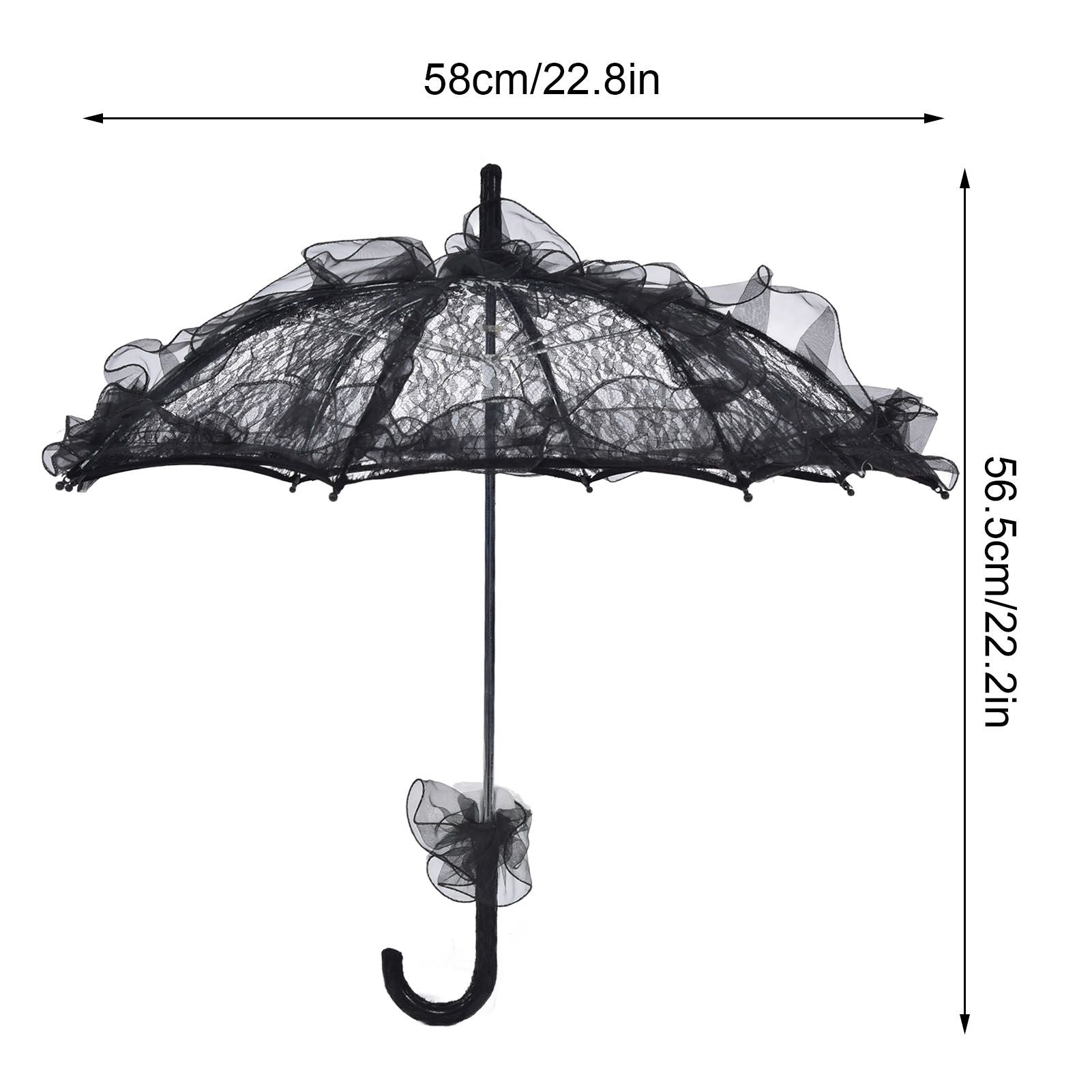 Elegant Lace Bride Umbrella Wedding Party Photography Decor Prop Lace Parasol Decoration V1294-YM0523-3115210228511
