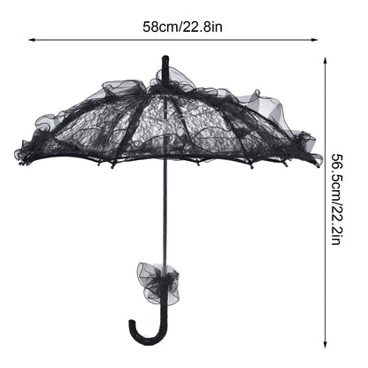 Elegant Lace Bride Umbrella Wedding Party Photography Decor Prop Lace Parasol Decoration V1294-YM0523-3115210228511