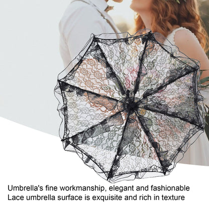 Elegant Lace Bride Umbrella Wedding Party Photography Decor Prop Lace Parasol Decoration V1294-YM0523-3115210228511