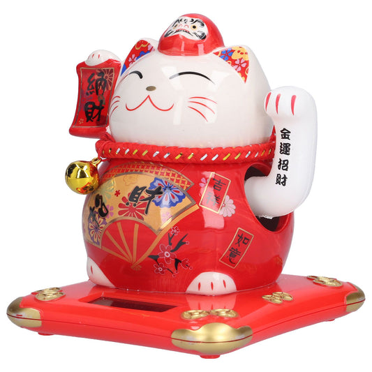 6in Fortune Cat Ceramic Waving Lucky Cat Ornament Home Decoration for Bedroom Car OfficeType 1 V1294-YM0523-3115210229411