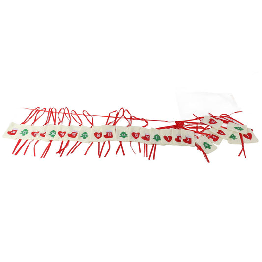 Christmas Advent Calendar Bags Hanging 24 Days Countdown Calendar Pocket for Party Celebration Decoration V1294-YM0523-3115210230311