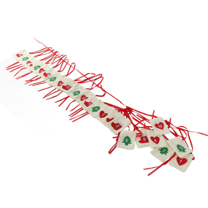 Christmas Advent Calendar Bags Hanging 24 Days Countdown Calendar Pocket for Party Celebration Decoration V1294-YM0523-3115210230311