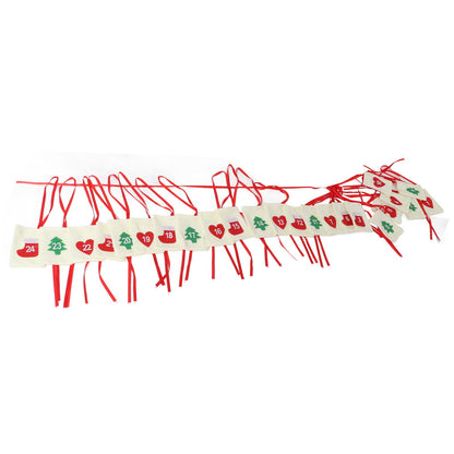 Christmas Advent Calendar Bags Hanging 24 Days Countdown Calendar Pocket for Party Celebration Decoration V1294-YM0523-3115210230311