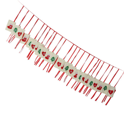 Christmas Advent Calendar Bags Hanging 24 Days Countdown Calendar Pocket for Party Celebration Decoration V1294-YM0523-3115210230311