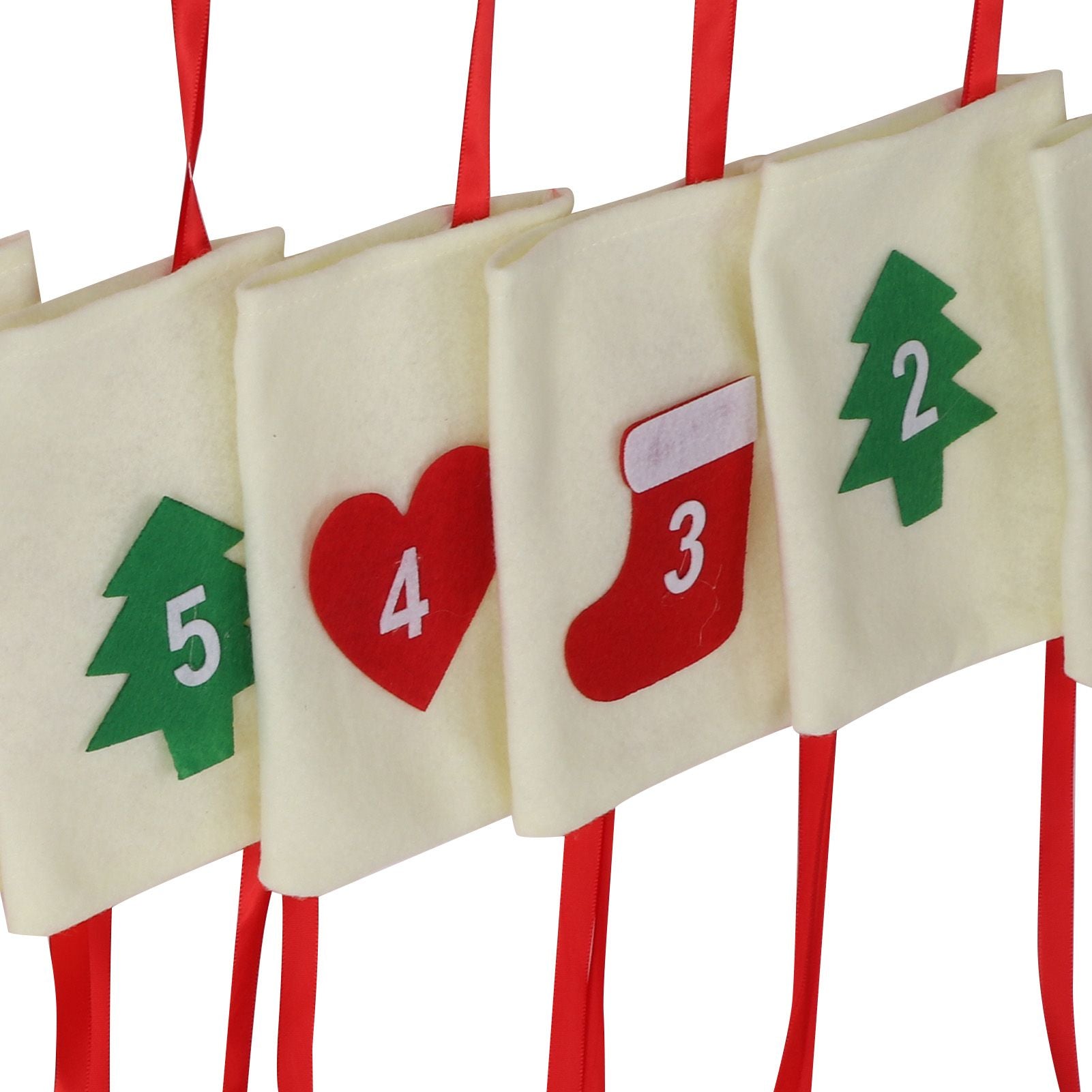 Christmas Advent Calendar Bags Hanging 24 Days Countdown Calendar Pocket for Party Celebration Decoration V1294-YM0523-3115210230311