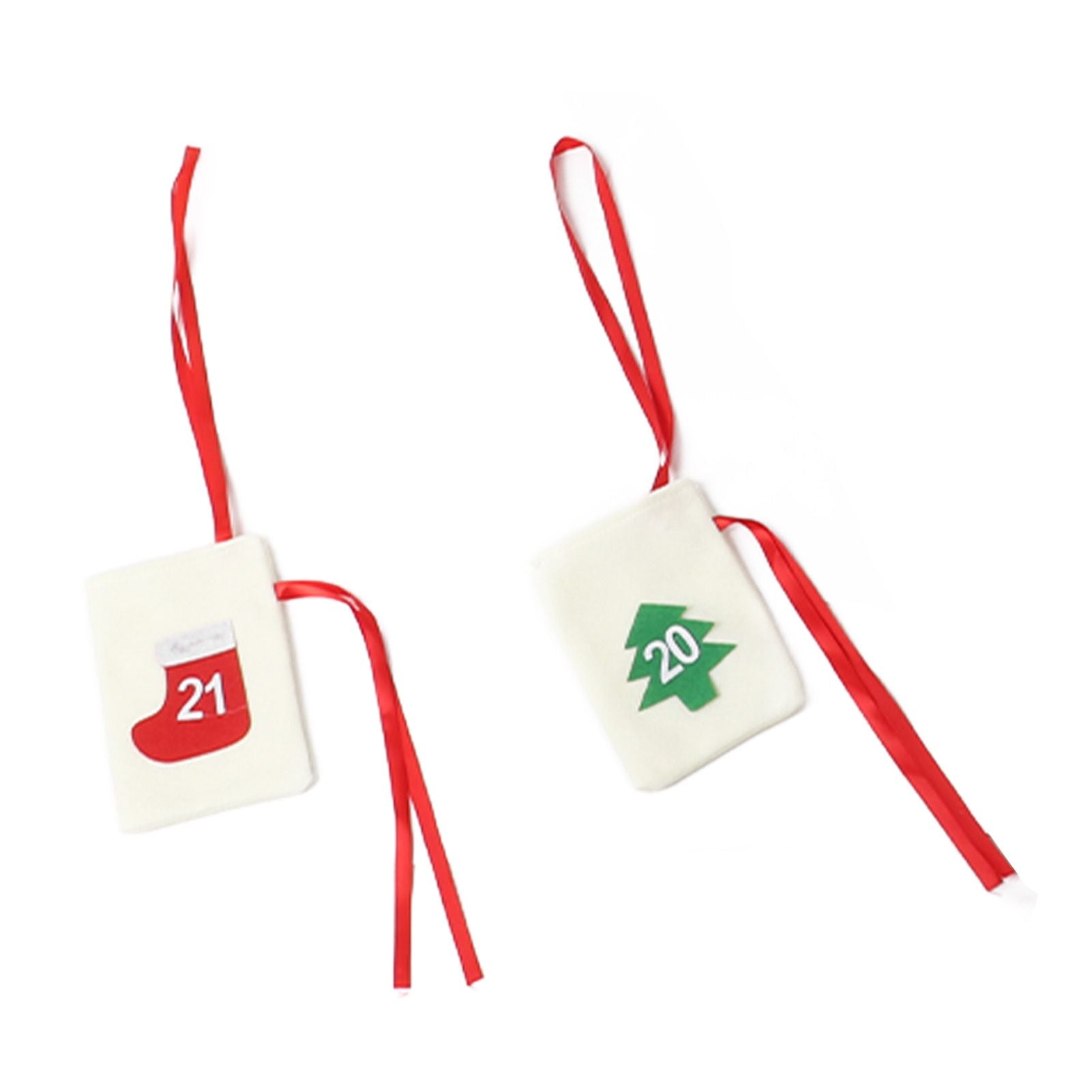 Christmas Advent Calendar Bags Hanging 24 Days Countdown Calendar Pocket for Party Celebration Decoration V1294-YM0523-3115210230311