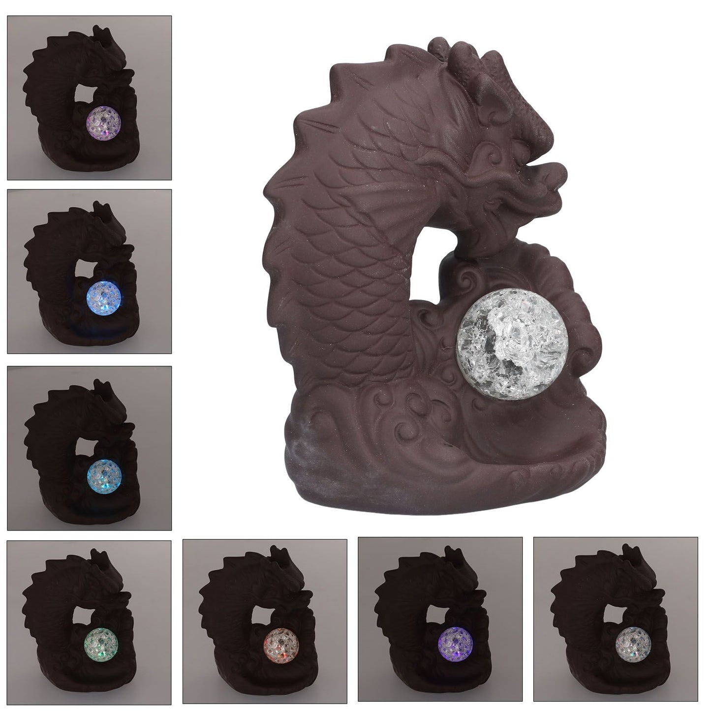 Smoke Waterfall Backflow Incense Burner Ceramic Incense Holder Dragon Aroma Burner Home Decoration Ornament V1294-YM0523-3115210230611
