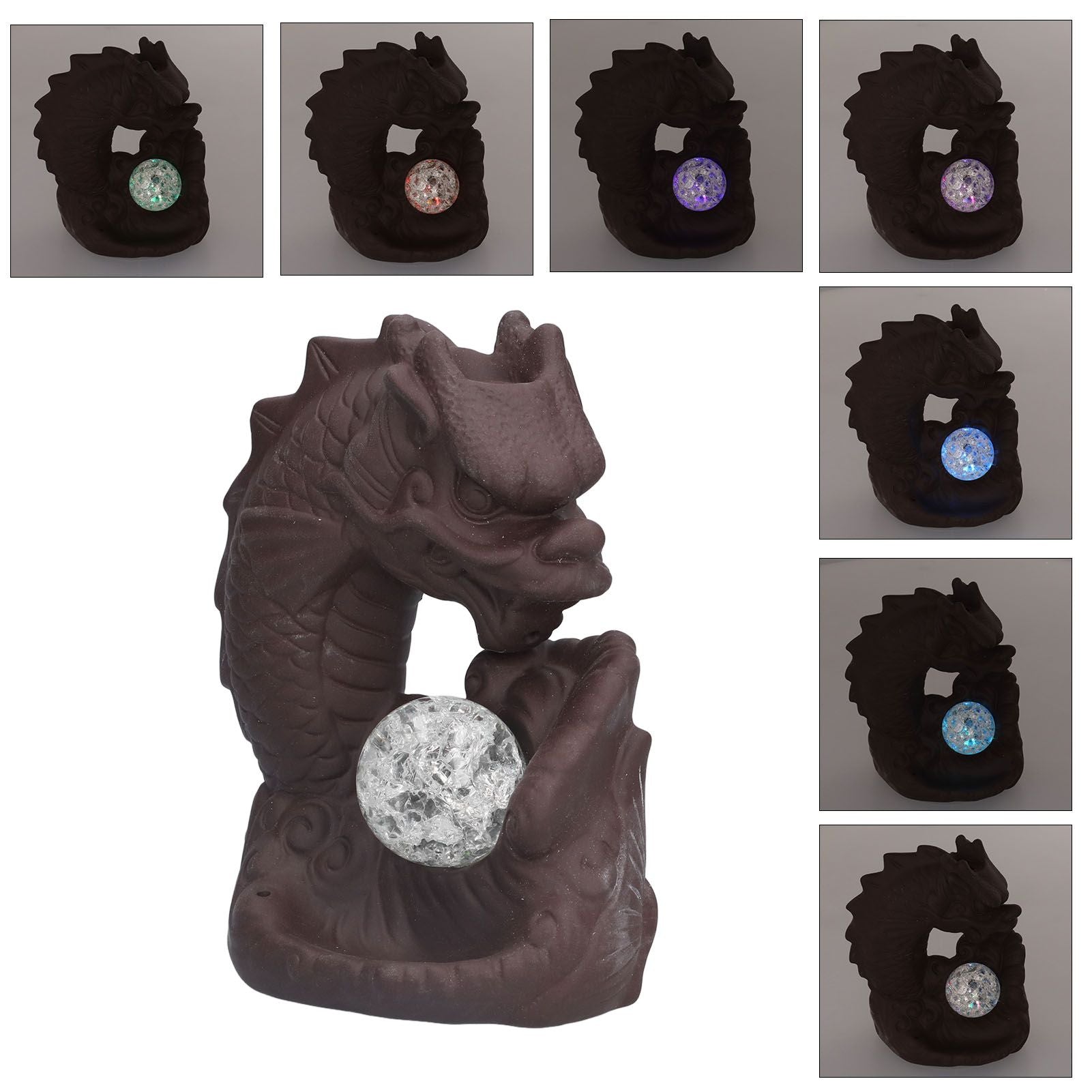 Smoke Waterfall Backflow Incense Burner Ceramic Incense Holder Dragon Aroma Burner Home Decoration Ornament V1294-YM0523-3115210230611