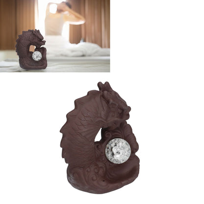 Smoke Waterfall Backflow Incense Burner Ceramic Incense Holder Dragon Aroma Burner Home Decoration Ornament V1294-YM0523-3115210230611