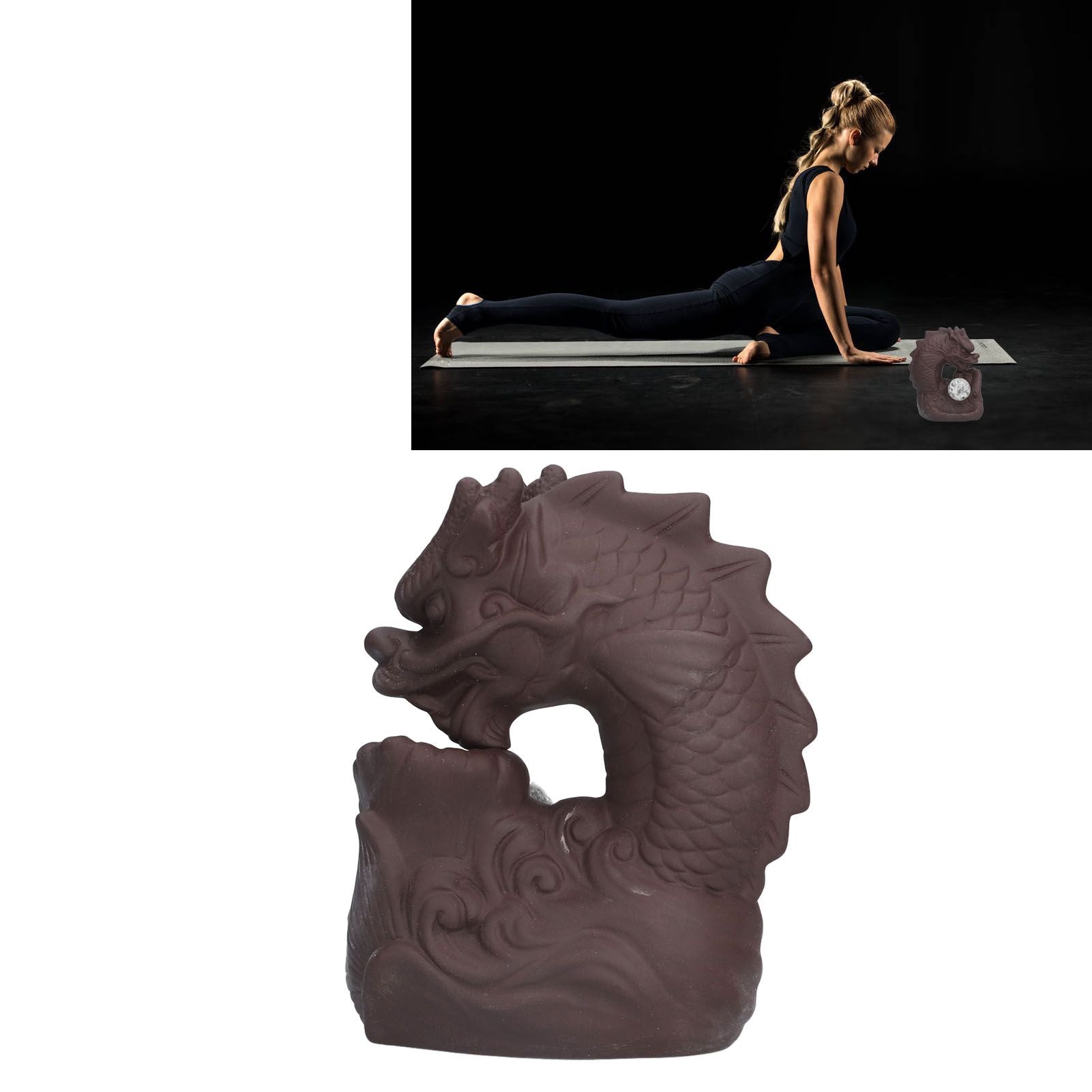 Smoke Waterfall Backflow Incense Burner Ceramic Incense Holder Dragon Aroma Burner Home Decoration Ornament V1294-YM0523-3115210230611