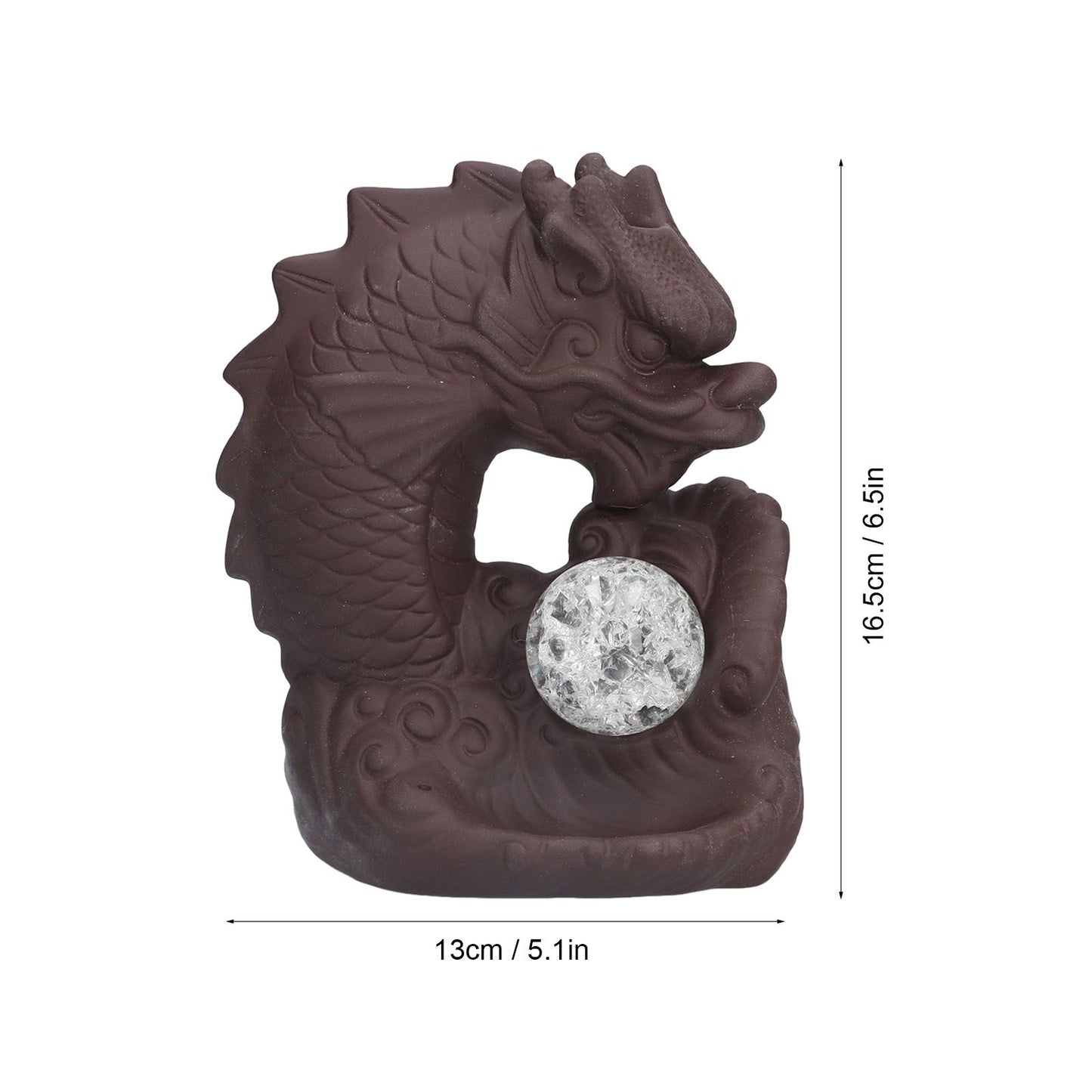 Smoke Waterfall Backflow Incense Burner Ceramic Incense Holder Dragon Aroma Burner Home Decoration Ornament V1294-YM0523-3115210230611