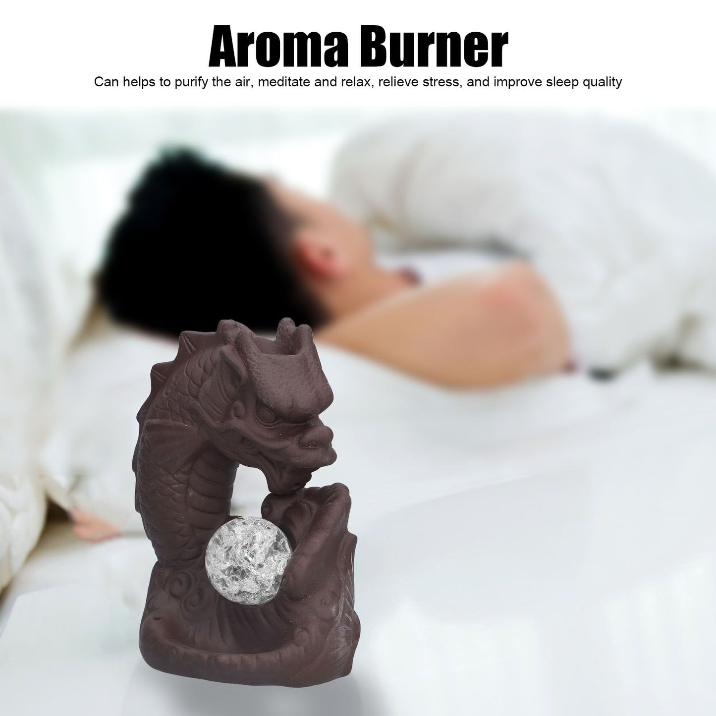 Smoke Waterfall Backflow Incense Burner Ceramic Incense Holder Dragon Aroma Burner Home Decoration Ornament V1294-YM0523-3115210230611