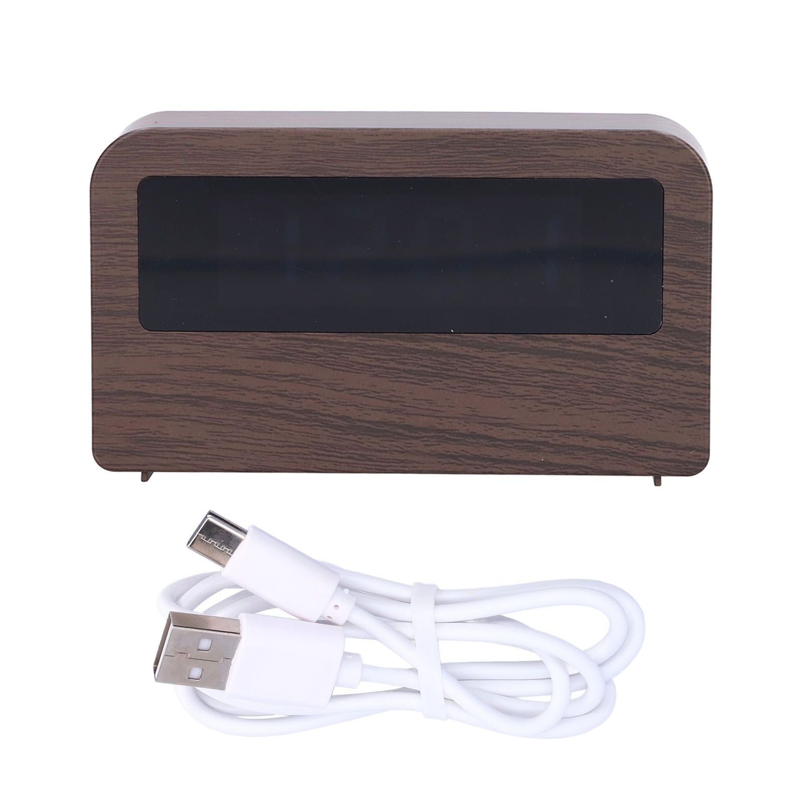 Wooden Clock Multifunctional Digital Backlight Environmental Friendly Compact Design Night LightWood Grain V1294-YM0523-3115210230812