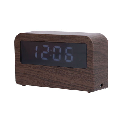 Wooden Clock Multifunctional Digital Backlight Environmental Friendly Compact Design Night LightWood Grain V1294-YM0523-3115210230812