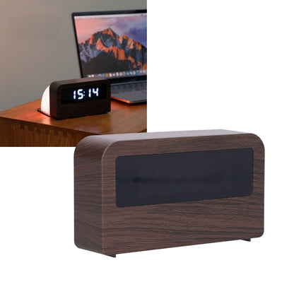 Wooden Clock Multifunctional Digital Backlight Environmental Friendly Compact Design Night LightWood Grain V1294-YM0523-3115210230812