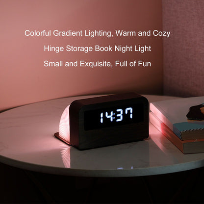 Wooden Clock Multifunctional Digital Backlight Environmental Friendly Compact Design Night LightWood Grain V1294-YM0523-3115210230812