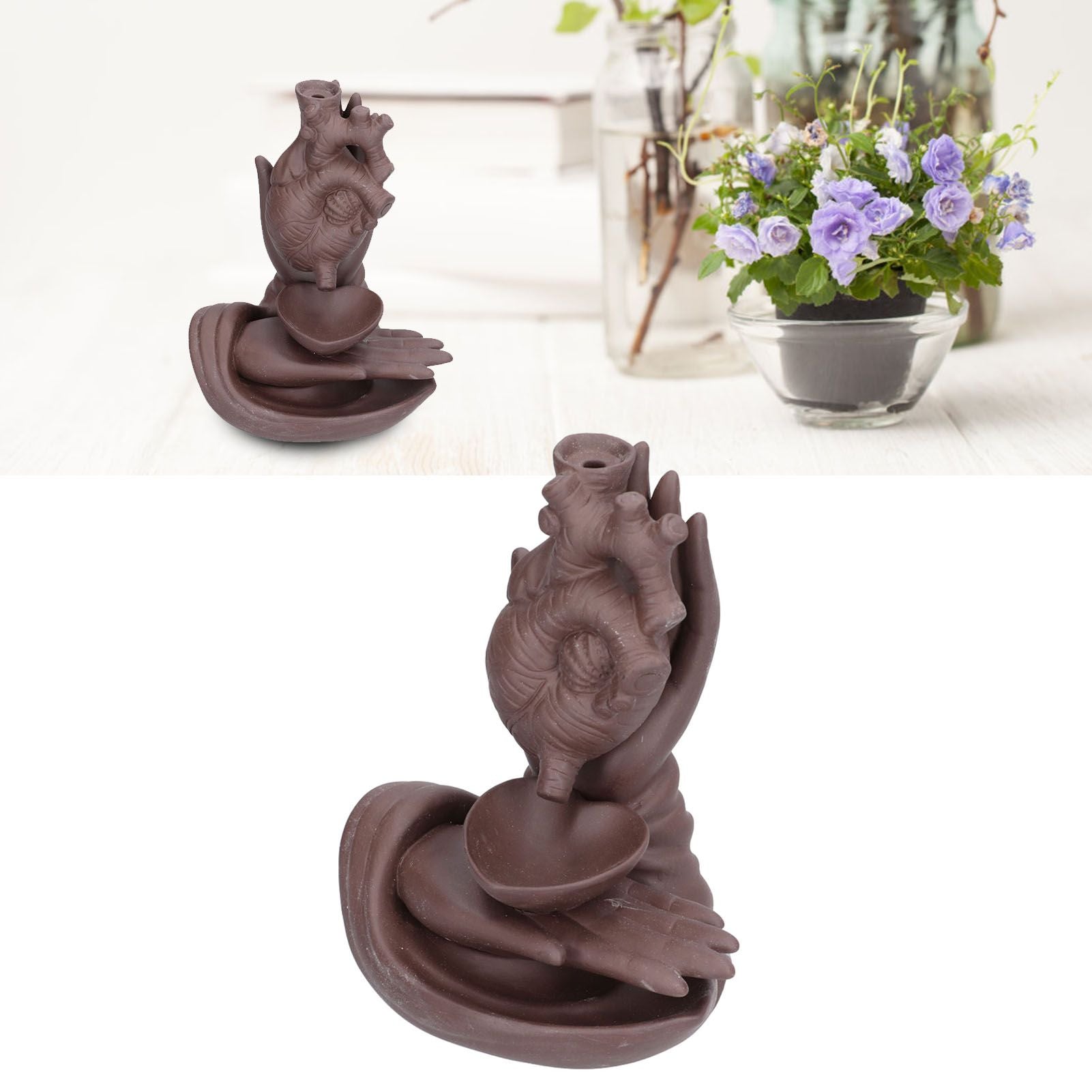 Ceramic Incense Burner Waterfall Backflow Incense Holder Ornament for Home Bedroom Office Sauna SPA V1294-YM0523-3115210230911