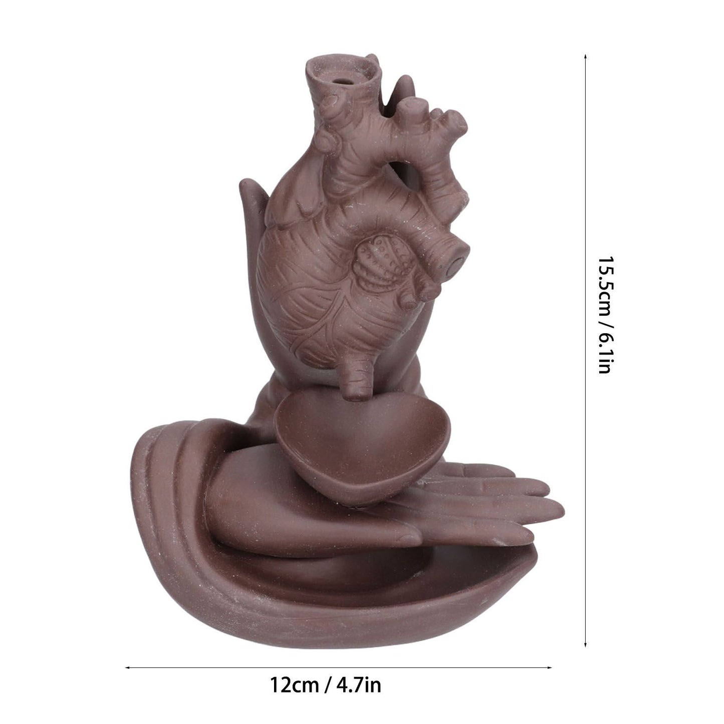 Ceramic Incense Burner Waterfall Backflow Incense Holder Ornament for Home Bedroom Office Sauna SPA V1294-YM0523-3115210230911