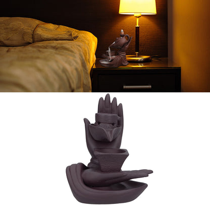 Backflow Incense Burner Smoke Waterfall Ceramic Incense Holder Aroma Burner Home Ornament for Bedroom V1294-YM0523-3115210231011
