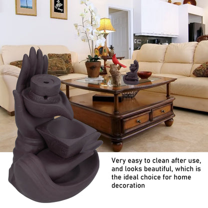 Backflow Incense Burner Smoke Waterfall Ceramic Incense Holder Aroma Burner Home Ornament for Bedroom V1294-YM0523-3115210231011