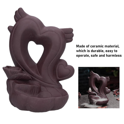 Backflow Incense Burner Smoke Waterfall Aroma Burner Ceramic Incense Holder Ornament for Home Office V1294-YM0523-3115210231211