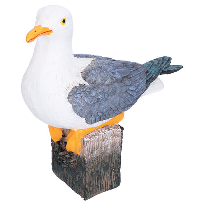 Seagull Figurine Decorations Cute Appearance Vivid Lifelike Exquisite Workmanship Nautical Decor for Home V1294-YM0523-3115210231711