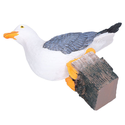 Seagull Figurine Decorations Cute Appearance Vivid Lifelike Exquisite Workmanship Nautical Decor for Home V1294-YM0523-3115210231711