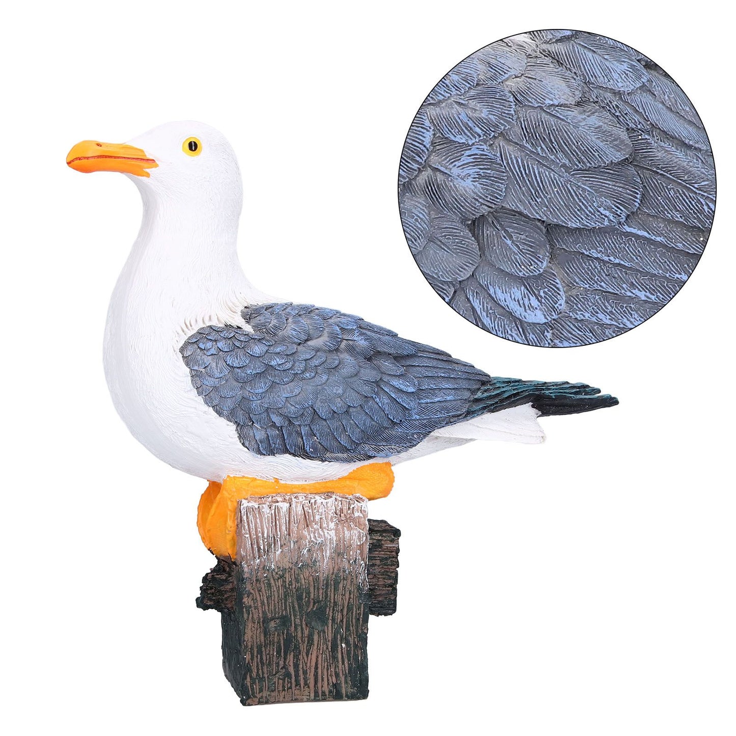 Seagull Figurine Decorations Cute Appearance Vivid Lifelike Exquisite Workmanship Nautical Decor for Home V1294-YM0523-3115210231711
