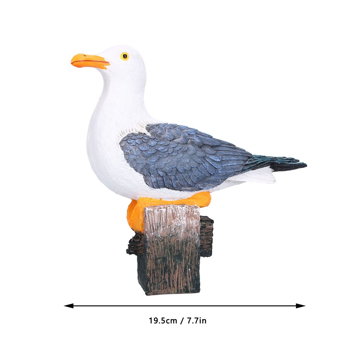 Seagull Figurine Decorations Cute Appearance Vivid Lifelike Exquisite Workmanship Nautical Decor for Home V1294-YM0523-3115210231711