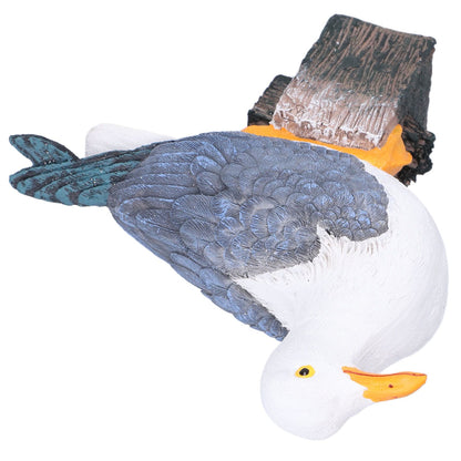 Seagull Figurine Decorations Cute Appearance Vivid Lifelike Exquisite Workmanship Nautical Decor for Home V1294-YM0523-3115210231711