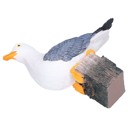 Seagull Figurine Decorations Cute Appearance Vivid Lifelike Exquisite Workmanship Nautical Decor for Home V1294-YM0523-3115210231711
