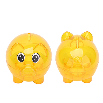 Transparent Plastic Money Saving Box Break Resistance Pig Shaped Piggy Bank for ChildrenL V1294-YM0523-3115210233211