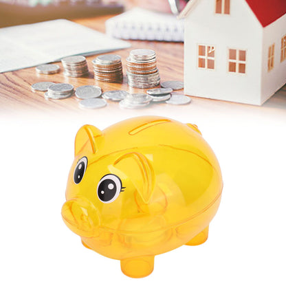 Transparent Plastic Money Saving Box Break Resistance Pig Shaped Piggy Bank for ChildrenL V1294-YM0523-3115210233211