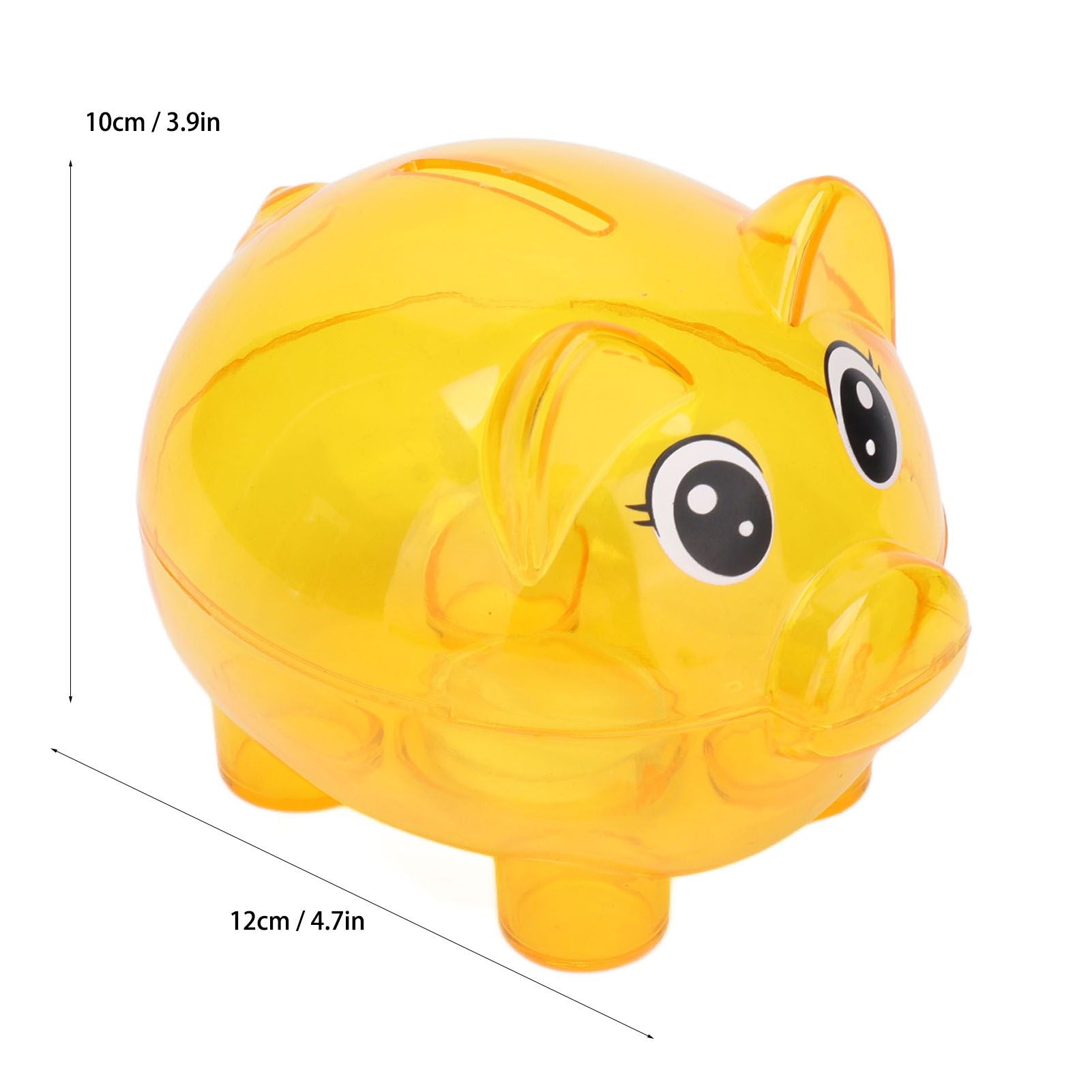 Transparent Plastic Money Saving Box Break Resistance Pig Shaped Piggy Bank for ChildrenL V1294-YM0523-3115210233211