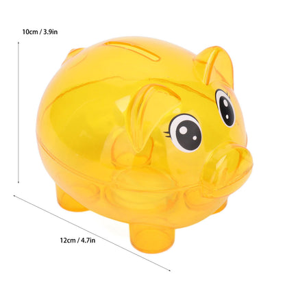 Transparent Plastic Money Saving Box Break Resistance Pig Shaped Piggy Bank for ChildrenL V1294-YM0523-3115210233211