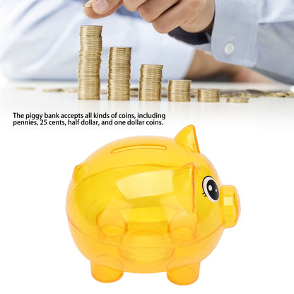 Transparent Plastic Money Saving Box Break Resistance Pig Shaped Piggy Bank for ChildrenS V1294-YM0523-3115210233212