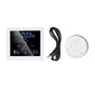 5in Wall Shower Clock Digital Timer Alarm Temperature Humidity Display Waterproof for Home BathroomWhite V1294-YM0523-3115210234511