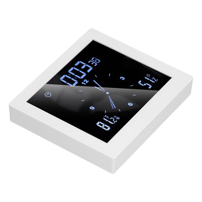 5in Wall Shower Clock Digital Timer Alarm Temperature Humidity Display Waterproof for Home BathroomWhite V1294-YM0523-3115210234511