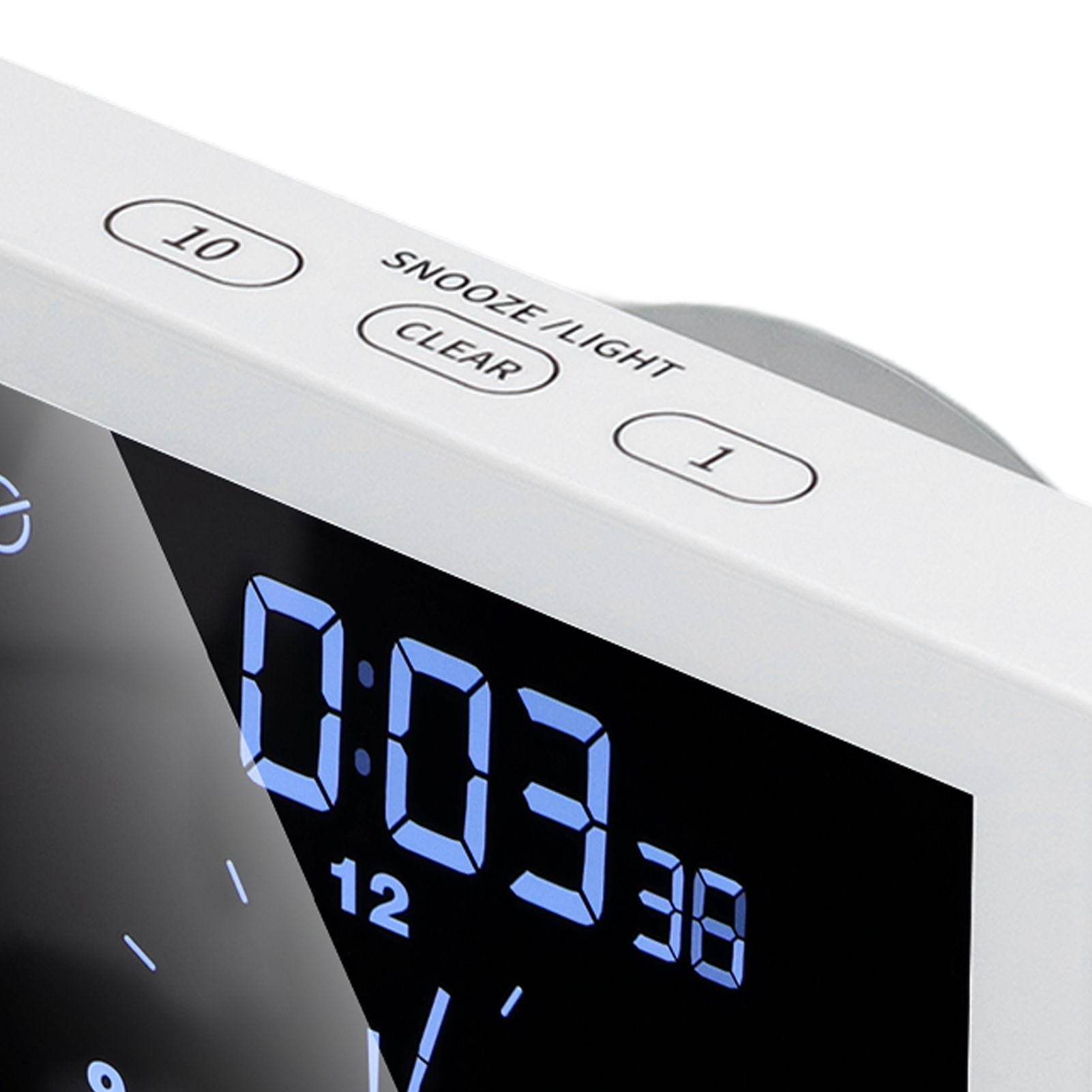 5in Wall Shower Clock Digital Timer Alarm Temperature Humidity Display Waterproof for Home BathroomWhite V1294-YM0523-3115210234511